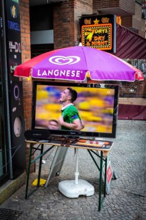 DEU Germany Germany Berlin TV broadcast of euro 2016 in Berlin