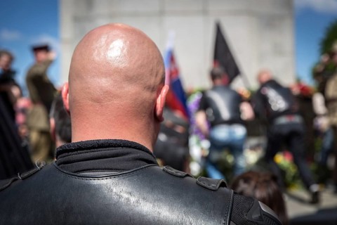 DEU Germany Germany Berlin Members of the Russian rocker group Nightwolves celebrated the 71st