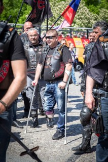 DEU Germany Germany Berlin Members of the Russian rocker group Nightwolves celebrated the 71st