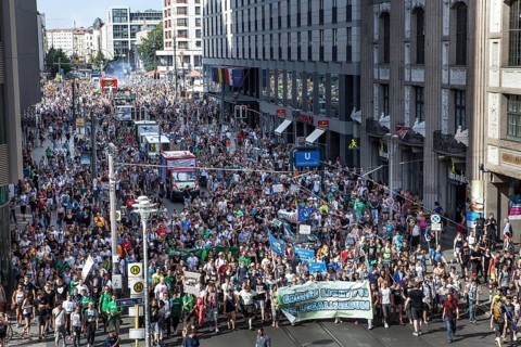 DEU Germany Germany Berlin demonstrators at the Hemp Parade 2014