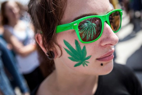 DEU Germany Germany Berlin demonstrators at the Hemp Parade 2014