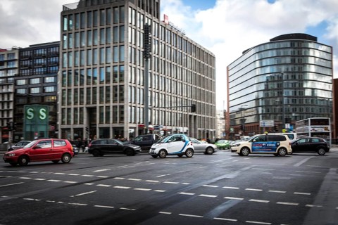 DEU Germany Germany Berlin car sharing scenes in the capital
