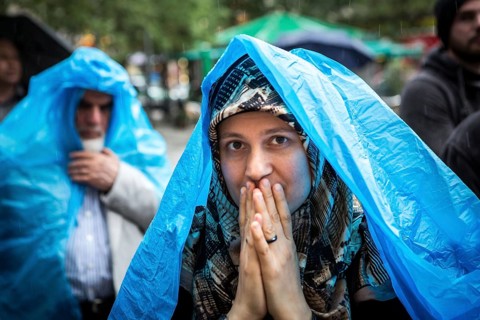 DEU Germany Germany Berlin Protest rally against intolerance of wearing headscarves and the ban on