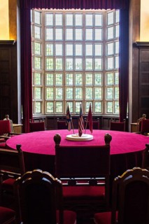 DEU Germany Germany Potsdam The negotiating table of victors in Cecilienhof