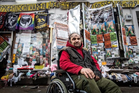 DEU Germany Germany Berlin Hans Georg Lindenau with his 'general store for revolutionary needs' on