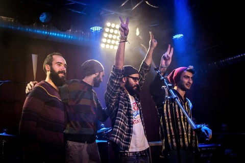DEU Germany Germany Berlin Performance of the Syrian band Khebez Dawle in a private club
