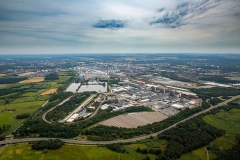 Volkswagenwerk Wolfsburg, Lower Saxony, Germany, Europe, aerial photo, birds-eyes view, aerial