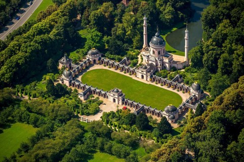 Red Mosque in the Turkish Garden, Schwetzingen Palace with Palace Garden, Schwetzingen,