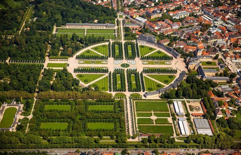 French Garden, Barck Garden with longitudinal and transverse axes, Schwetzingen Palace with Palace