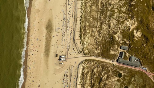White Dune, beach restaurant, aerial view, Norderney, North Sea, North Sea island, East Frisian