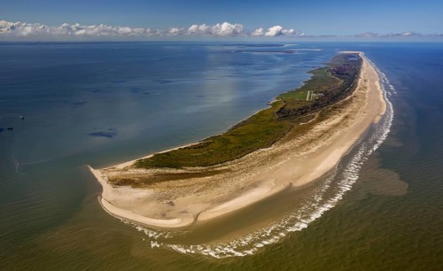 East side Kalfamer, Wadden Sea, aerial view, Juist, North Sea, North Sea island, East Frisian
