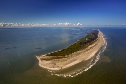 East side Kalfamer, Wadden Sea, aerial view, Juist, North Sea, North Sea island, East Frisian