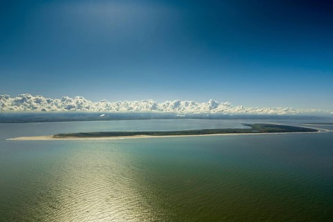 Aerial photo, Langeoog, North Sea, North Sea island, East Frisian Islands, Lower Saxony, Germany,