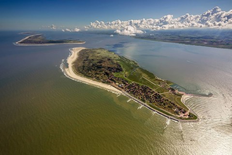 Groynes against land loss, Wadden Sea, aerial photo, Baltrum, North Sea, North Sea island, East