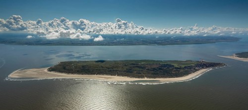 Wadden Sea, aerial photo, Baltrum, North Sea, North Sea island, East Frisian Islands, Lower Saxony,