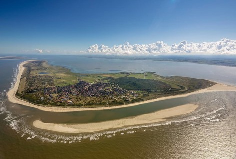 Sandbank, aerial view, Langeoog, North Sea, North Sea island, East Frisian Islands, Lower Saxony,