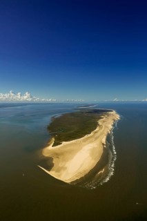 Wadden Sea, aerial view, Spiekeroog, North Sea, North Sea island, East Frisian Islands, Lower