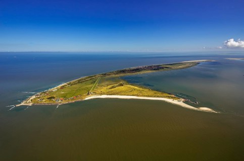 Wadden Sea, aerial view, Wangerooge, North Sea, North Sea island, East Frisian Islands, Lower