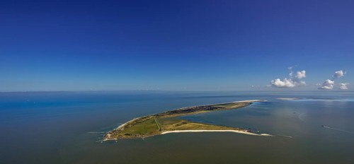 Wadden Sea, aerial view, Wangerooge, North Sea, North Sea island, East Frisian Islands, Lower