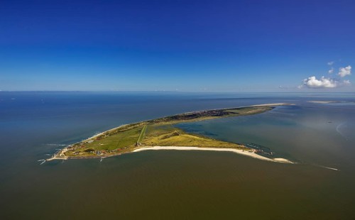 Wadden Sea, aerial view, Wangerooge, North Sea, North Sea island, East Frisian Islands, Lower