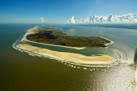 Sandbank, Schillbalje, Wadden Sea, aerial view, Spiekeroog, North Sea, North Sea island, East