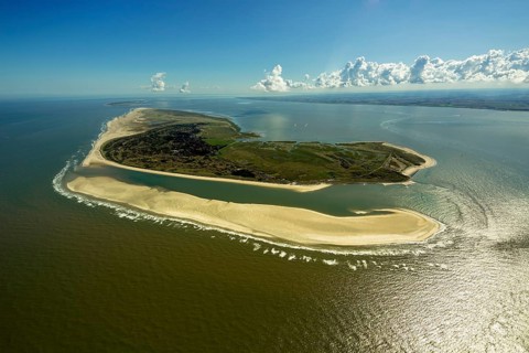 Sandbank, Schillbalje, Wadden Sea, aerial view, Spiekeroog, North Sea, North Sea island, East