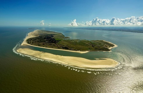 Sandbank, Schillbalje, Wadden Sea, aerial view, Spiekeroog, North Sea, North Sea island, East