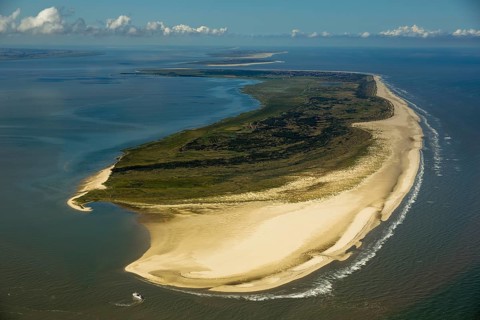 Osterhook, Wadden Sea, aerial photo, Spiekeroog, North Sea, North Sea island, East Frisian Islands,