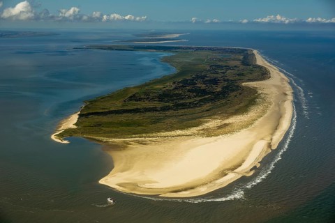 Osterhook, Wadden Sea, aerial photo, Spiekeroog, North Sea, North Sea island, East Frisian Islands,