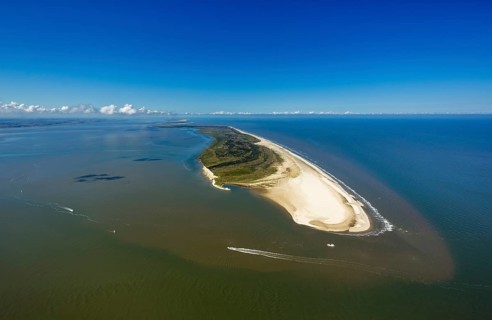 Osterhook, Wadden Sea, aerial view, Langeoog, North Sea, North Sea island, East Frisian Islands,
