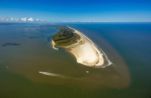 Osterhook, Wadden Sea, aerial view, Langeoog, North Sea, North Sea island, East Frisian Islands,