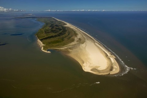 Osterhook, Wadden Sea, aerial view, Langeoog, North Sea, North Sea island, East Frisian Islands,