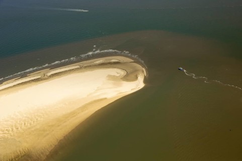 Osterhook, Wadden Sea, aerial view, Langeoog, North Sea, North Sea island, East Frisian Islands,