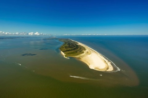 Osterhook, Wadden Sea, aerial view, Langeoog, North Sea, North Sea island, East Frisian Islands,