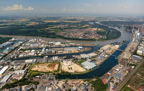 Rheinchemie Rheinau-Hafen Mannheim, Rhine, Mannheim, Baden-Württemberg, Germany, Europe, aerial