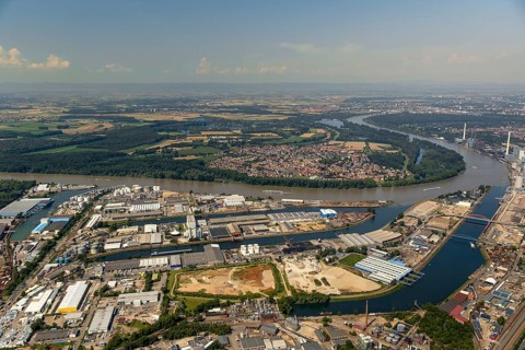 Rheinchemie Rheinau-Hafen Mannheim, Rhine, Mannheim, Baden-Württemberg, Germany, Europe, aerial