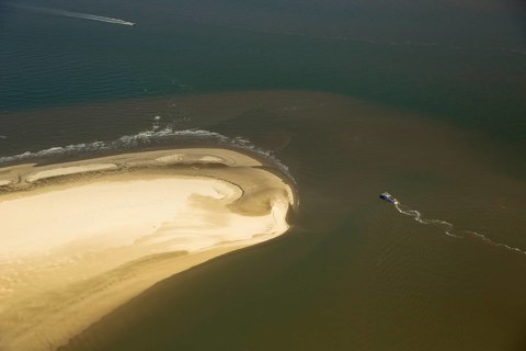Osterhook, Wadden Sea, aerial photo, Langeoog, North Sea, North Sea island, East Frisian Islands,