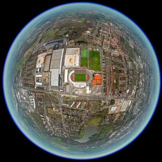 Eintracht Braunschweig stadium with west and east stands, Braunschweiger Turn- und Sportverein