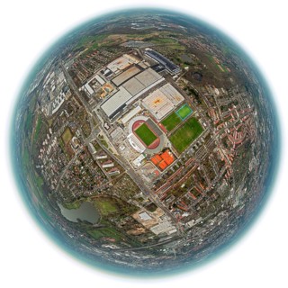 Eintracht Braunschweig stadium with west and east stands, Braunschweiger Turn- und Sportverein