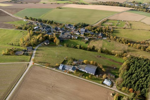 Hunsrück, Schwerbach, Saarland, Germany, Europe, Spiesen-Elversberg, aerial view, birds-eyes view,