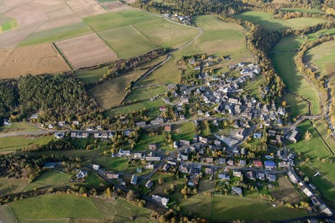 Hunsrück, Schwerbach, Saarland, Germany, Europe, Sankt Ingbert, aerial photo, birds-eyes view,
