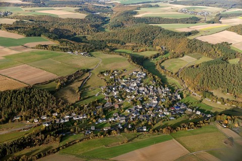 Hunsrück, Schwerbach, Saarland, Germany, Europe, Sankt Ingbert, aerial photo, birds-eyes view,