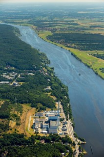 Geesthacht Energypark, Kernkraftwerk Krümmel GmbH, nuclear power plant on the Elbe, Geesthacht,