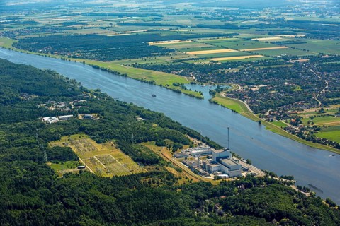 Geesthacht Energypark, Kernkraftwerk Krümmel GmbH, nuclear power plant on the Elbe, Geesthacht,