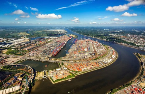 Container Port Hamburg, CTA, Container Terminal Altenwerder, Hamburg-Altenwerder, Port of Hamburg,