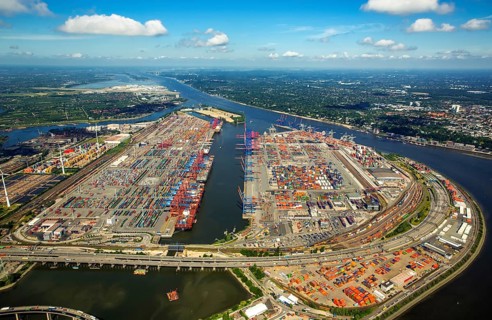 Container Port Hamburg, CTA, Container Terminal Altenwerder, Hamburg-Altenwerder, Port of Hamburg,