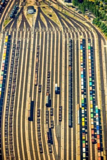 Freight yard, marshalling yard, shunting yard Alte Süderelbe Altenwerder, Hamburg, Free and