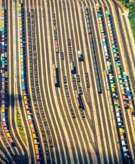 Freight yard, marshalling yard, shunting yard Alte Süderelbe Altenwerder, Hamburg, Free and