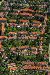 Residential streets in the forest lake neighbourhood on Schwarzwaldstrasse, Freiburg im Breisgau,