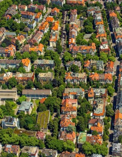 Residential buildings in Freiburg, Freiburg im Breisgau, Breisgau, Baden-Württemberg, Germany,